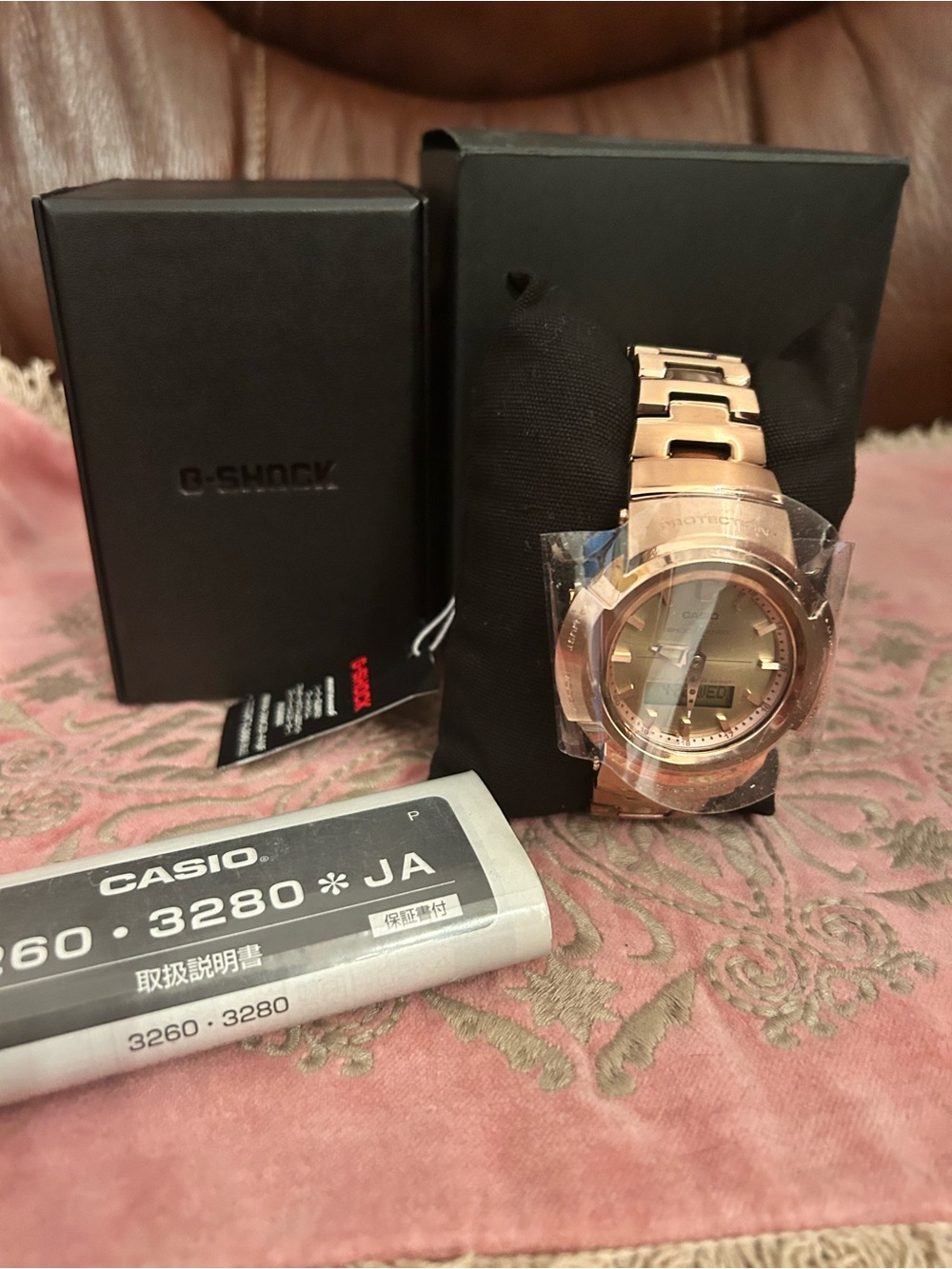 Casio G-Shock SOLAR Rose Gold Metal Men's Watch - Picture 2 of 7
